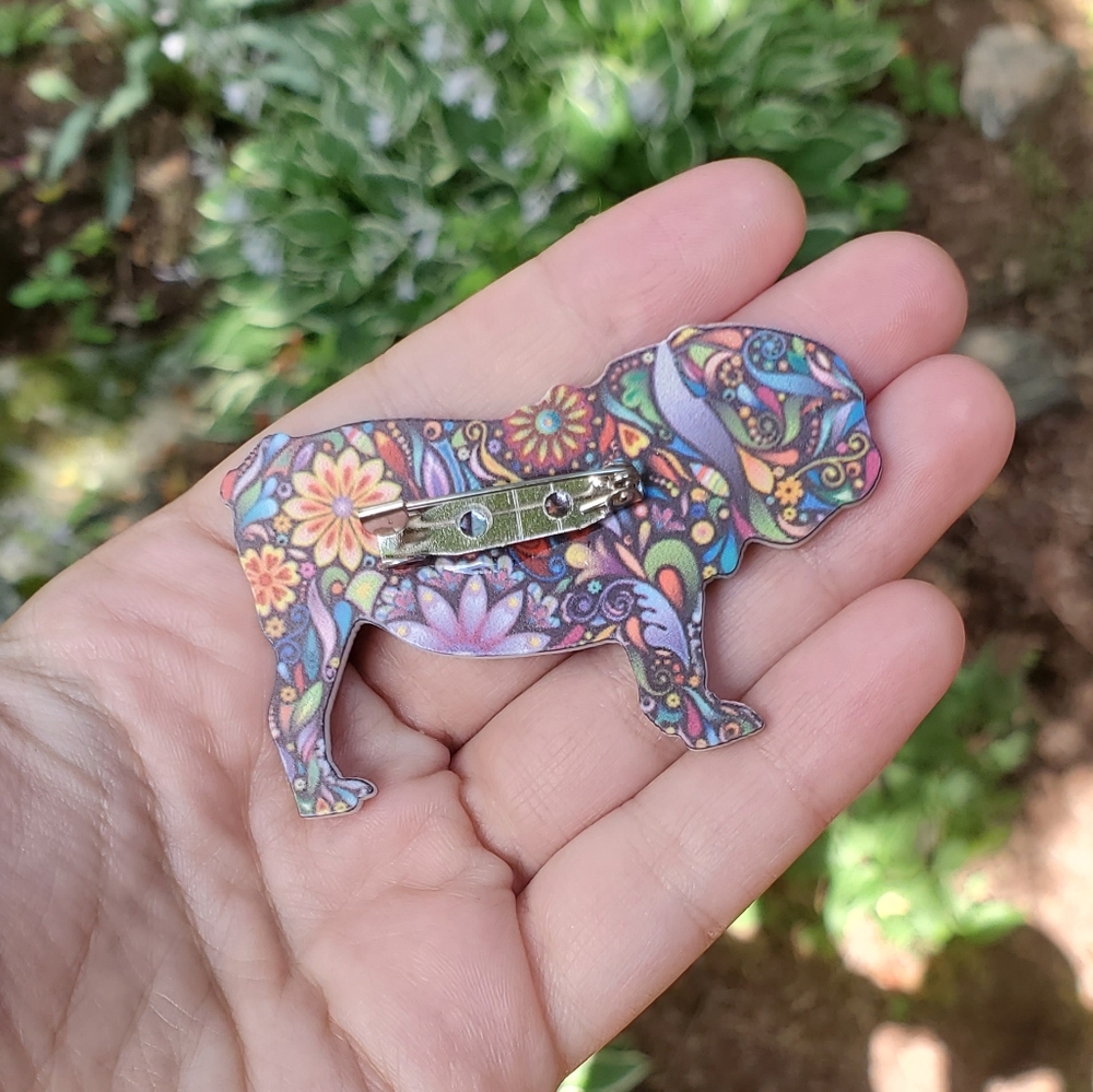 NWOT Pug Rainbow Pin - Picture 7 of 8
